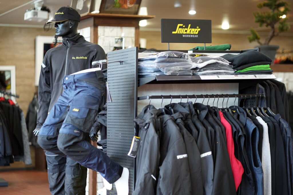 Ausstellungsraum des Workwearstore in Ellwangen
