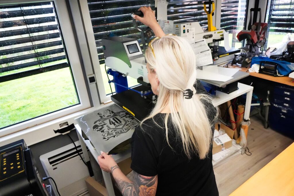 Rita Stark bei Textildruck